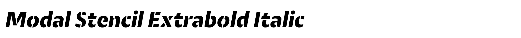 Modal Stencil Extrabold Italic image